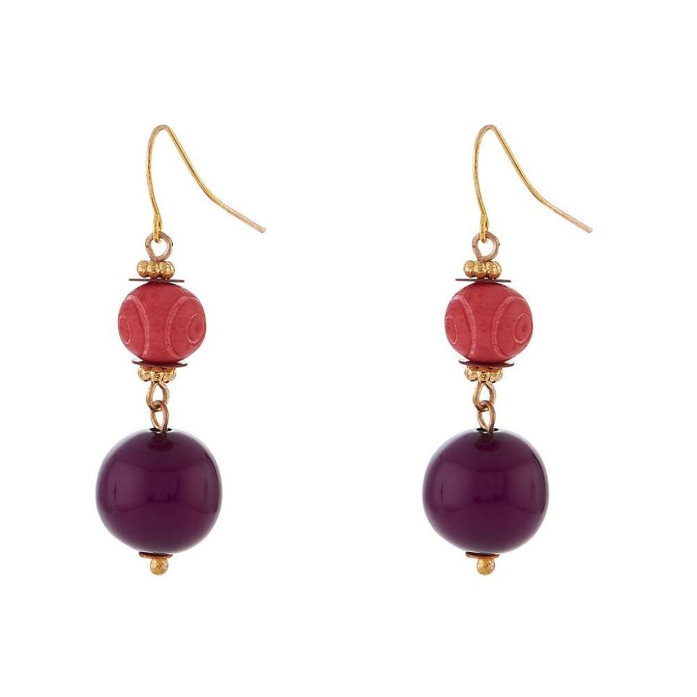 Chelsea NYC Double Bead Drop Earring